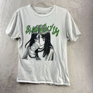 Billie Eilish Shirt Womens Large Anime Coffee‎ White Tee